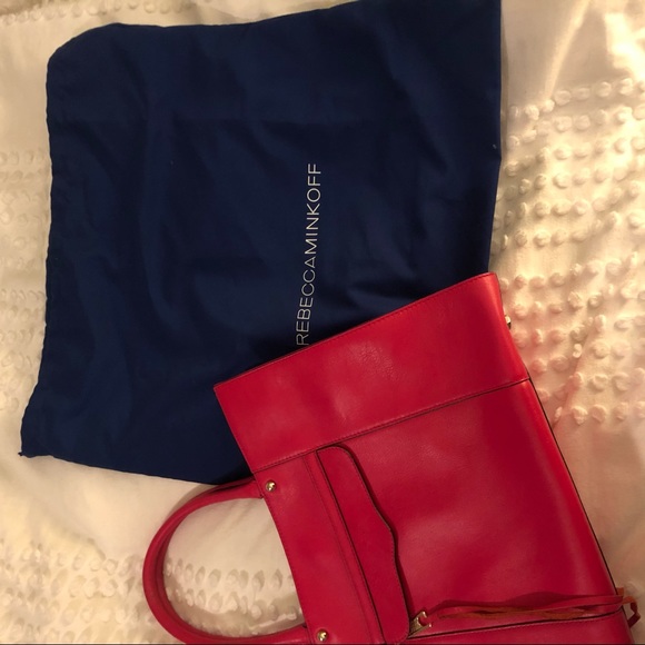 Hot pink Rebecca Minkoff leather tote bag - Picture 5 of 5